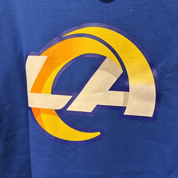 Los Angeles Rams Hooded Sweatshirt Medium - Picture 3 of 4